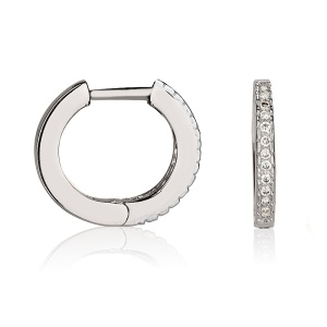 עגילי חישוק בשיבוץ אבנים קטנות