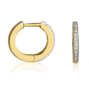 עגילי חישוק בשיבוץ אבנים קטנות