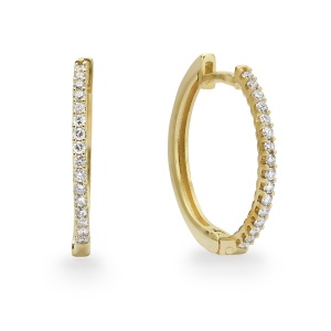 עגילי חישוק בשיבוץ אבנים קטנות