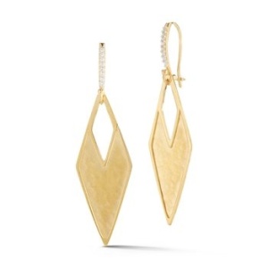 עגילים אומנותיים מעוין חלול