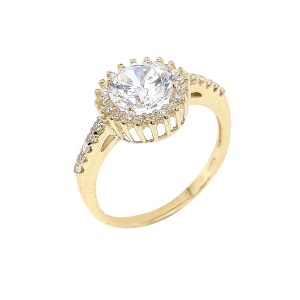 טבעת שמש עם שיבוץ בצדדים