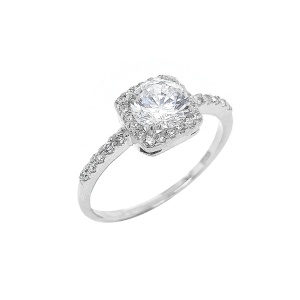 טבעת שמש מרובעת עם שיבוץ בצדדים