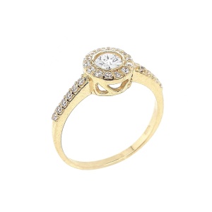 טבעת שמש פחוסה עם שיבוץ בצדדים