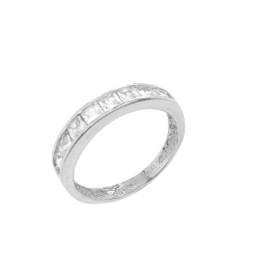 טבעת שורה בגטים עם מסגרת מבריקה דקה