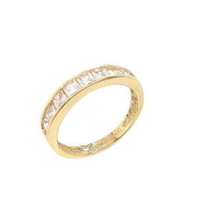 טבעת שורה בגטים עם מסגרת מבריקה דקה