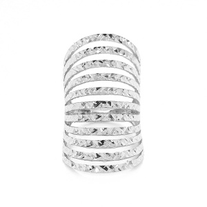 טבעת שורות חריטות נצנץ