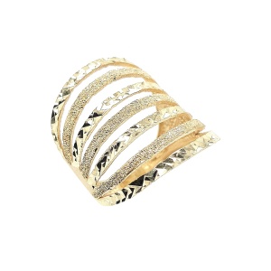 טבעת שורות חריטות נצנץ ומט