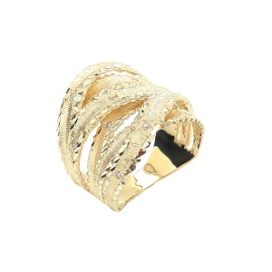 טבעת שורות מט ואבני זרקון