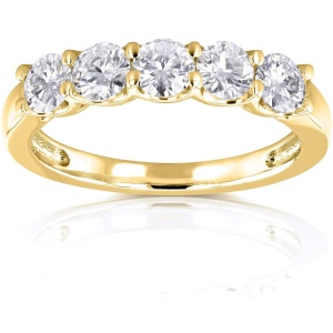 טבעת שורה חמש אבנים