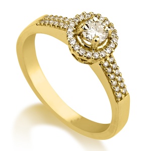 סוליטר שמש שתי שורות משובצות בצדדים