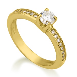 סוליטר שיבוץ 4 שיניים, שורה משובצת בצדדים