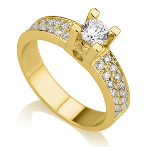 סוליטר רחב 4 שיניים 2 שורות שיבוץ בצדדים