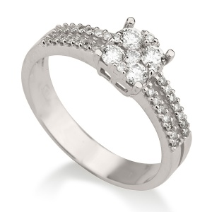 סוליטר אינוויזיבל שיבוץ שתי שורות בצדדים