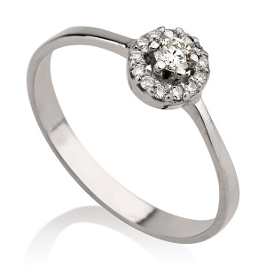 סוליטר 6 שיניים ושיבוץ אבנים קטנות מסביב