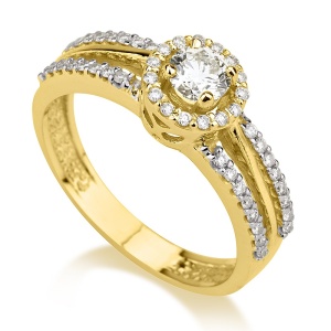 סוליטר שיבוץ אבנים מסביב ובצדדים