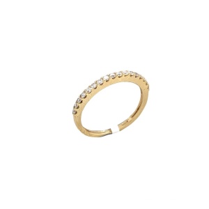 טבעת שורה בשיבוץ אבנים קטנות