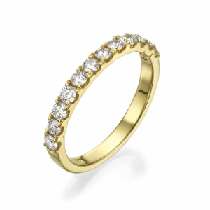 טבעת שורה בשיבוץ אבנים