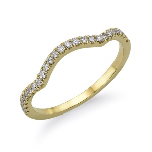 טבעת שורה בשיבוץ אבנים קטנות