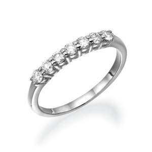 טבעת שורה בשיבוץ שבע אבנים