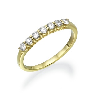 טבעת שורה בשיבוץ שבע אבנים